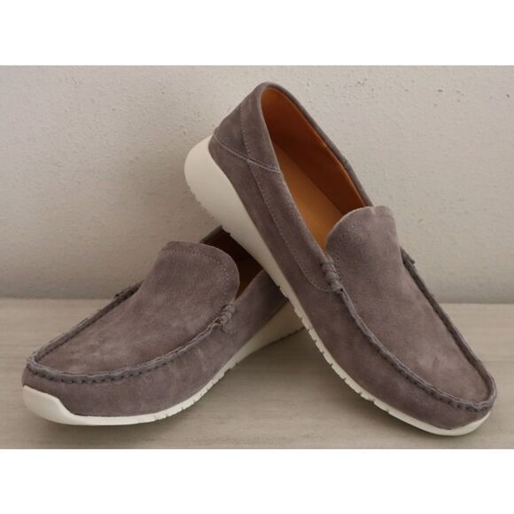OluKai 10535-1G1G Men's Sz 10 Cooler Gray Ka'a Slip-On Suede Loafers - Picture 1 of 12